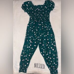 SweetHoney Cherry Smocked Romper